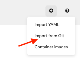 Import git project