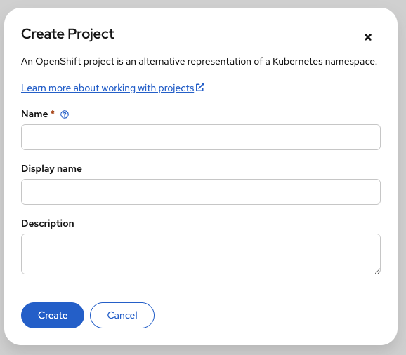 LUMI-K new project dialog Developer